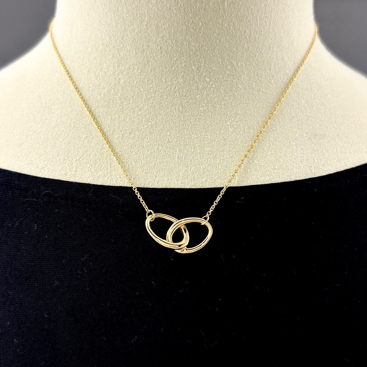 Tiffany & Co Double Loop Necklace YG Yellow Gold Pendant — view 3