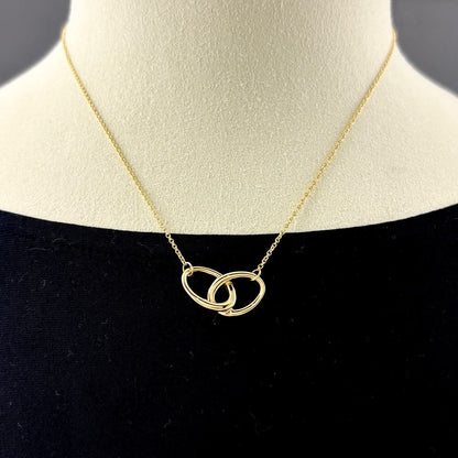 Tiffany & Co Double Loop Necklace YG Yellow Gold Pendant — view 3