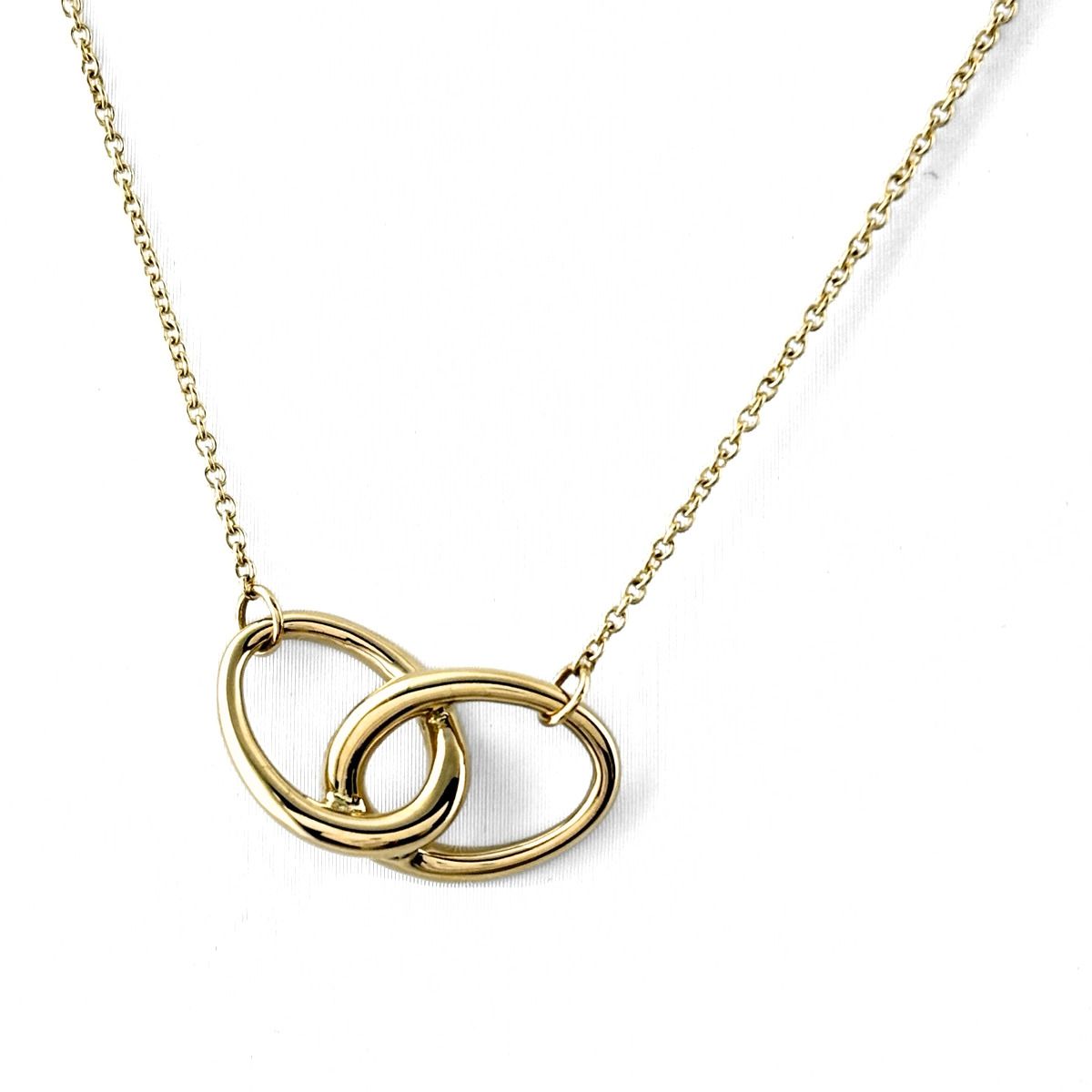 Tiffany & Co Double Loop Necklace YG Yellow Gold Pendant — view 2