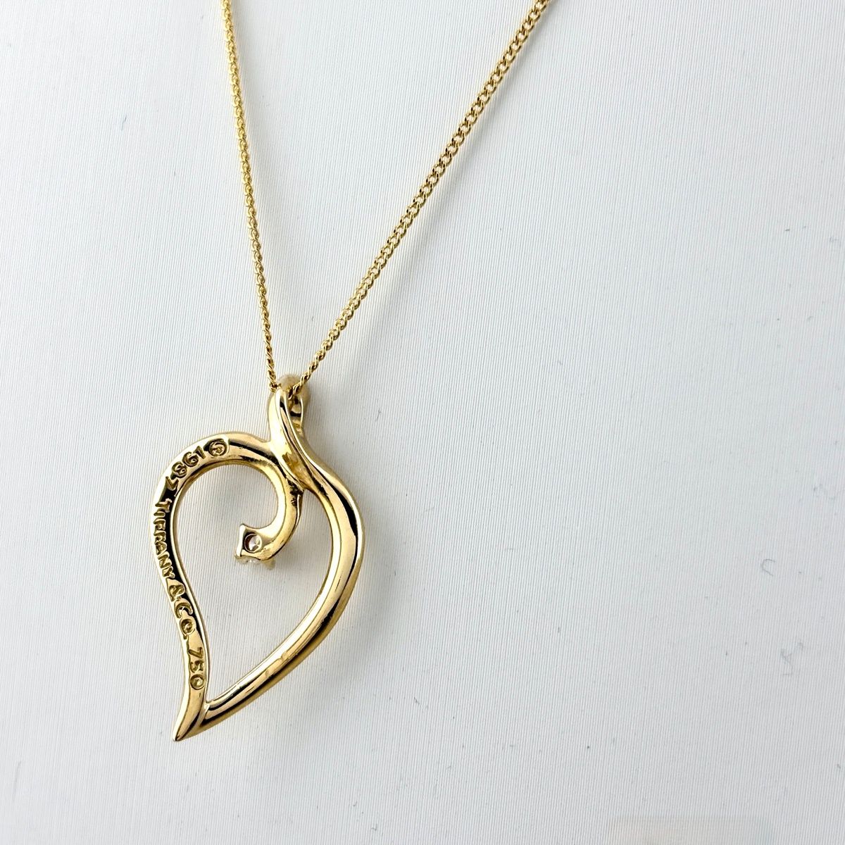 Tiffany & Co Pave Diamond Necklace YG Yellow Gold Pendant — view 3