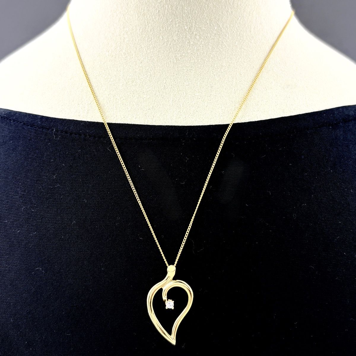 Tiffany & Co Pave Diamond Necklace YG Yellow Gold Pendant — view 4