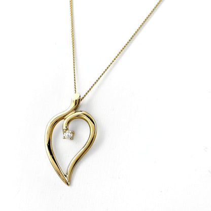 Tiffany & Co Pave Diamond Necklace YG Yellow Gold Pendant