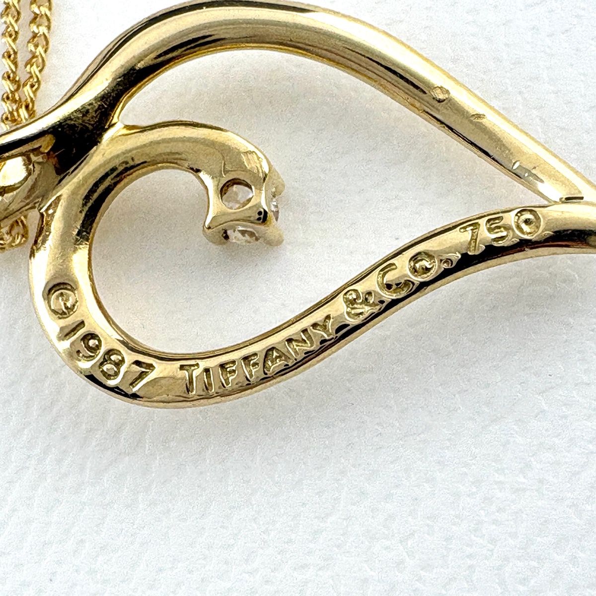 Tiffany & Co Pave Diamond Necklace YG Yellow Gold Pendant — view 6