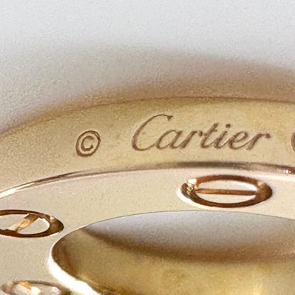 Cartier Love Circle Necklace YG Yellow Gold Pendant Pave Diamond — view 4