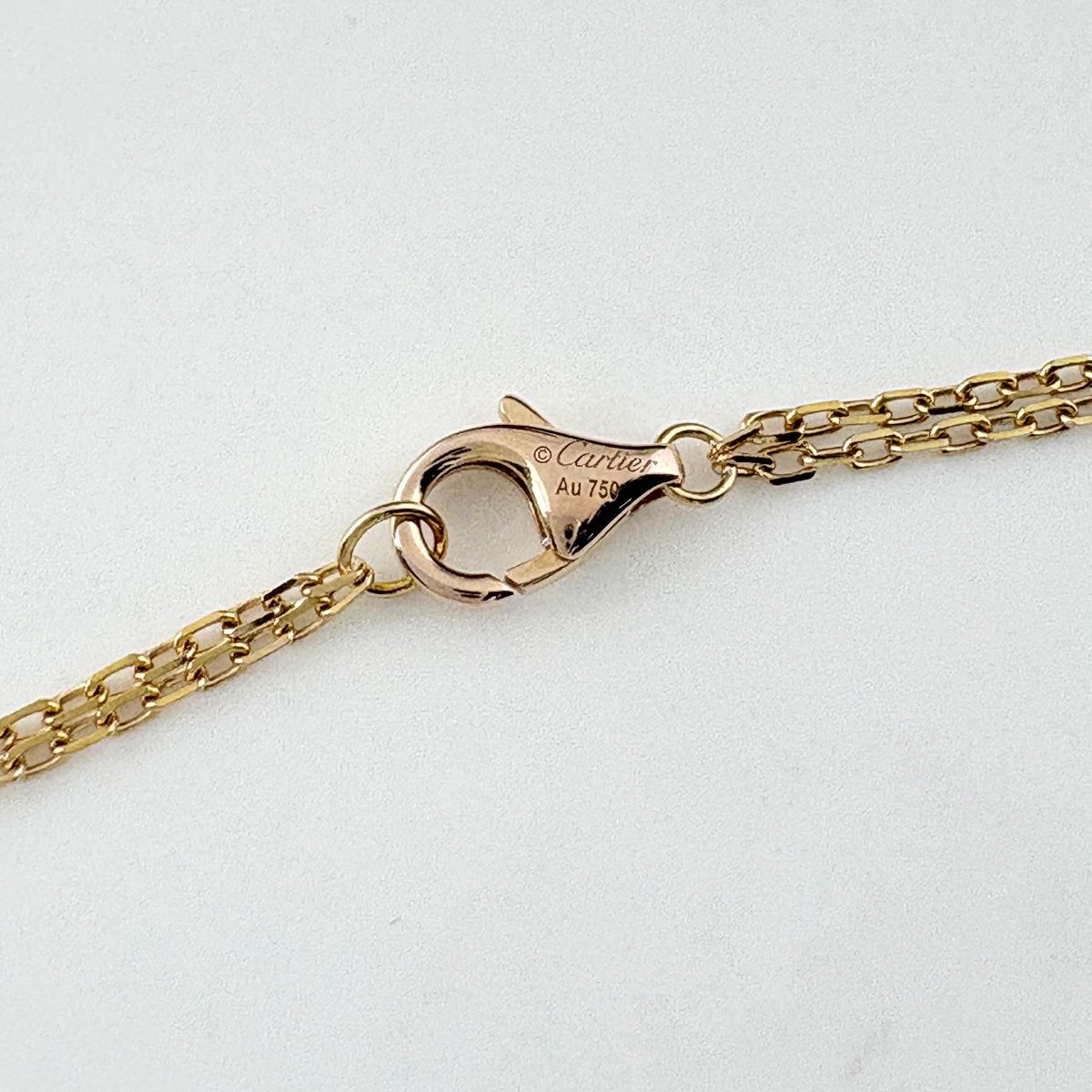 Cartier Love Circle Necklace YG Yellow Gold Pendant Pave Diamond — view 6