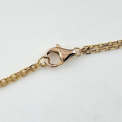 Cartier Love Circle Necklace YG Yellow Gold Pendant Pave Diamond — view 6