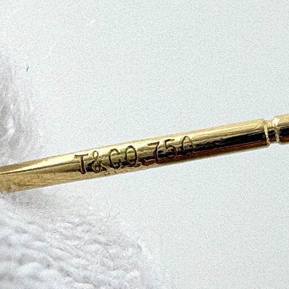 Tiffany & Co by the Yard Earrings YG Yellow Gold Elsa Peretti 750 Diamond — view 6
