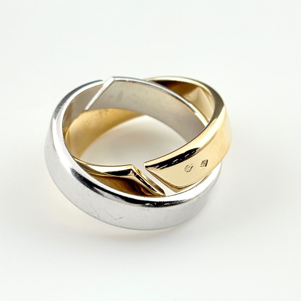 Hermes Interlock Band Ring YG Yellow Gold — view 2