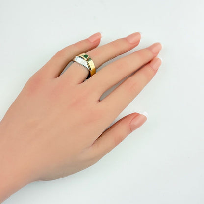 Hermes Interlock Band Ring YG Yellow Gold — view 5