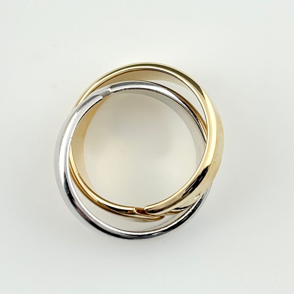 Hermes Interlock Band Ring YG Yellow Gold — view 3