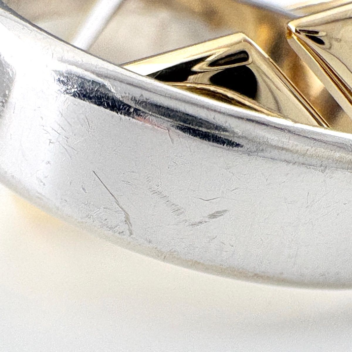 Hermes Interlock Band Ring YG Yellow Gold — view 4