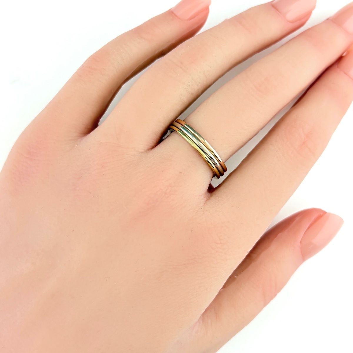 Cartier Vendome Ring YG Yellow Gold Three Colors — view 3