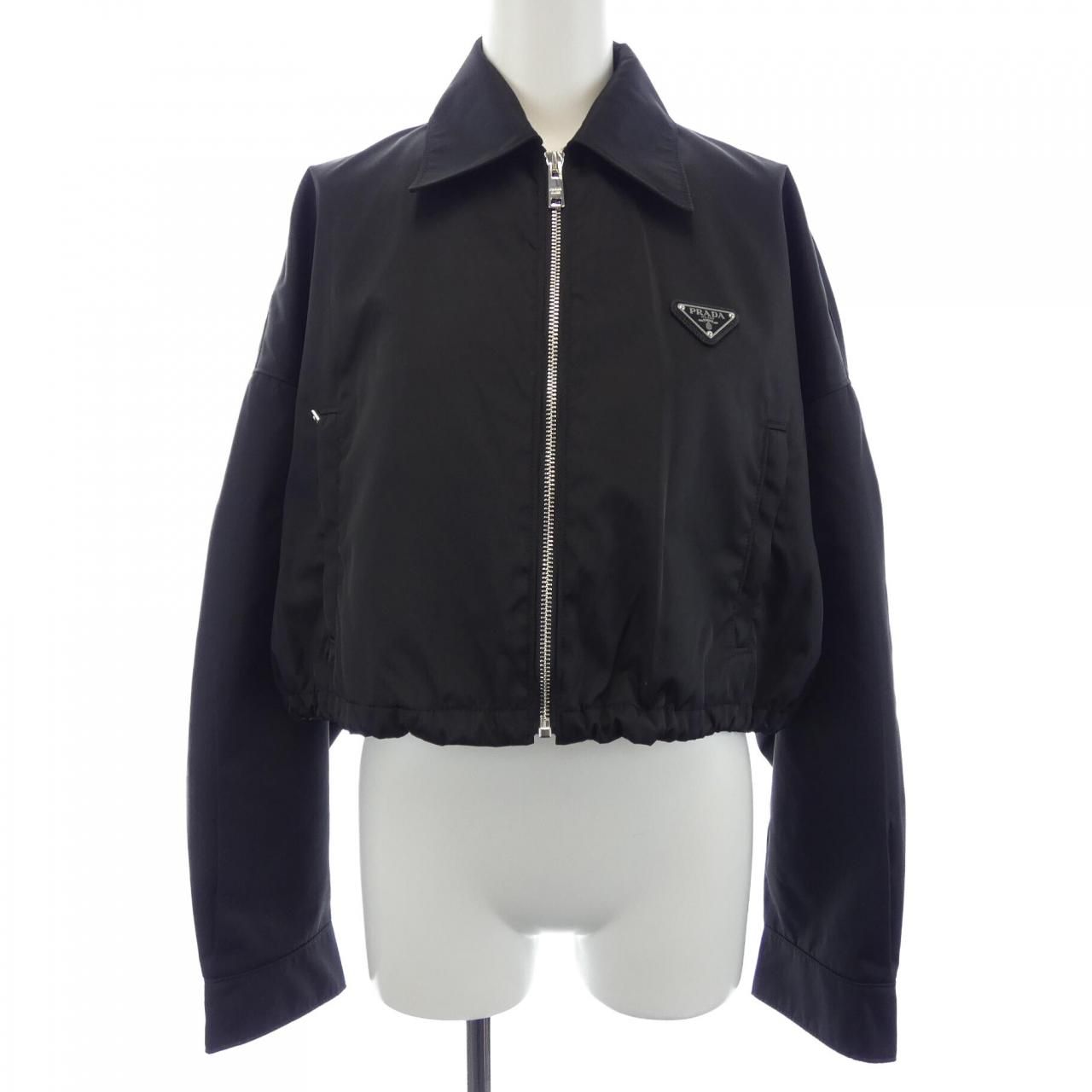 Prada Triangle Logo Cropped Jacket