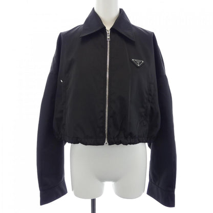 Prada Triangle Logo Cropped Jacket