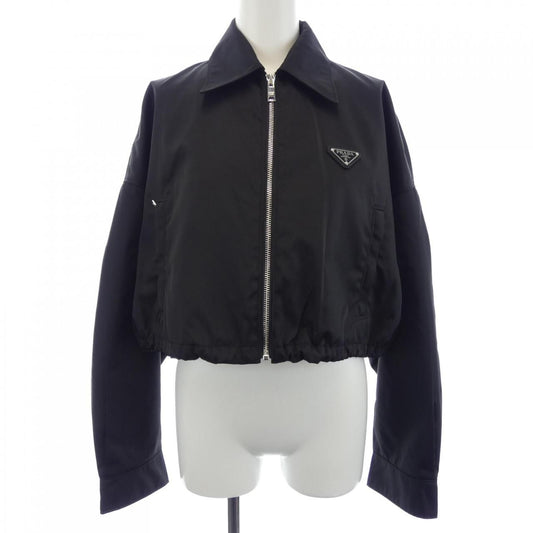 Prada Triangle Logo Cropped Jacket