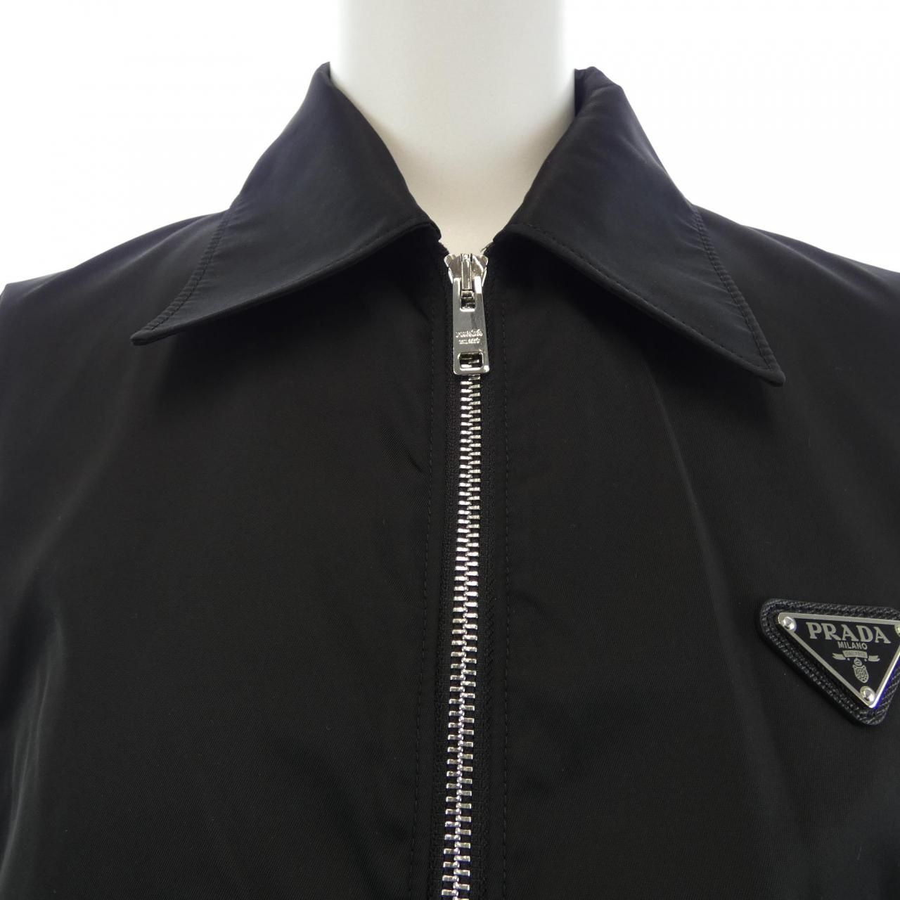 Prada Triangle Logo Cropped Jacket — view 5