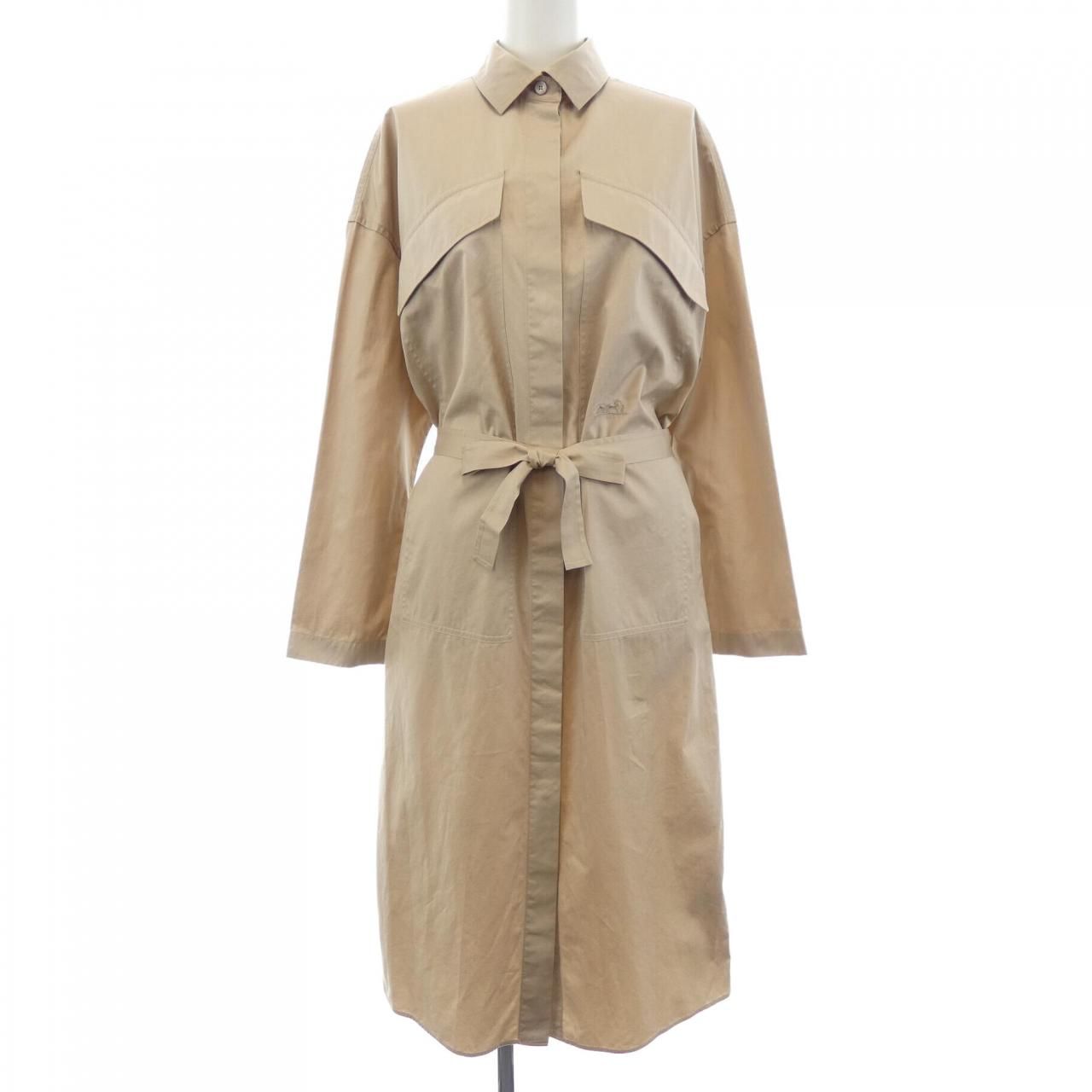 Hermes Carre Dress Beige