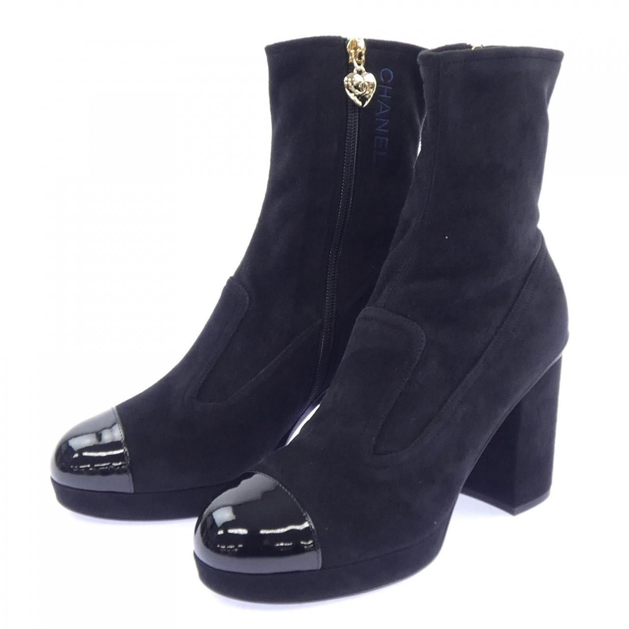 Chanel Short Boots Black — view 3