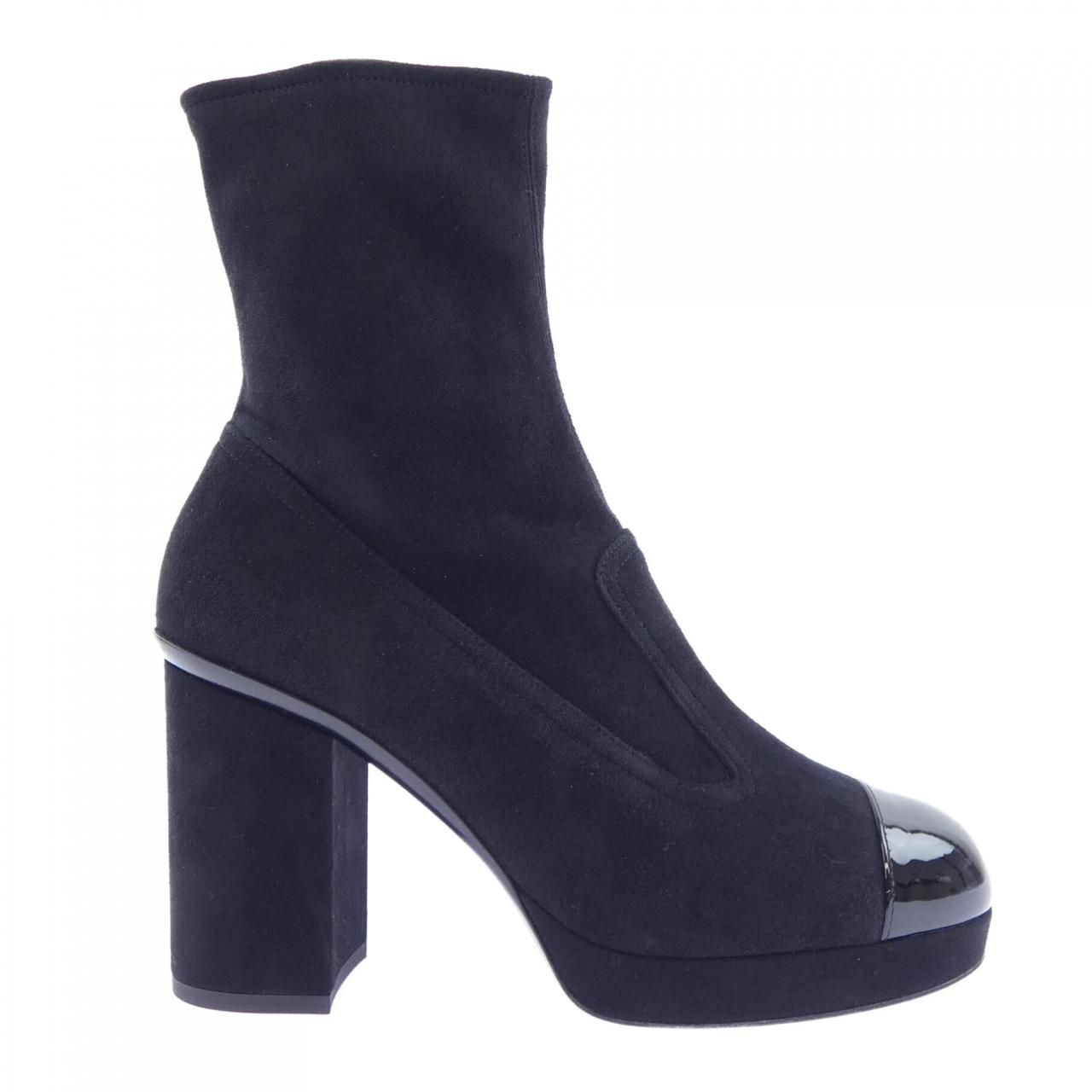 Chanel Short Boots Black