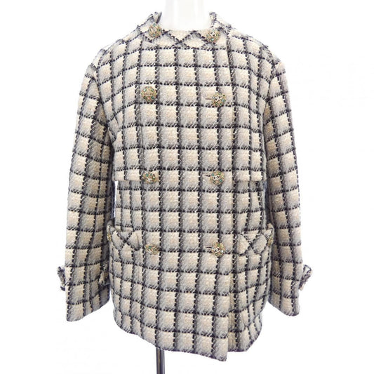 Chanel Collarless Jacket Gray