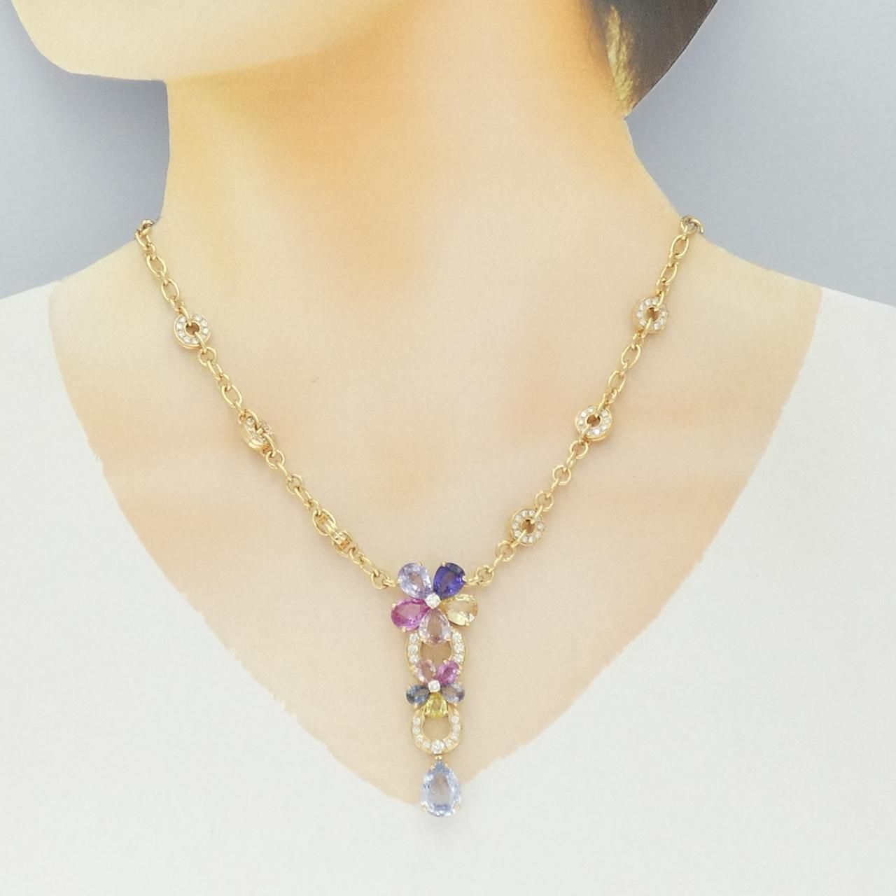 Bvlgari Saffiano Flower Necklace — view 6