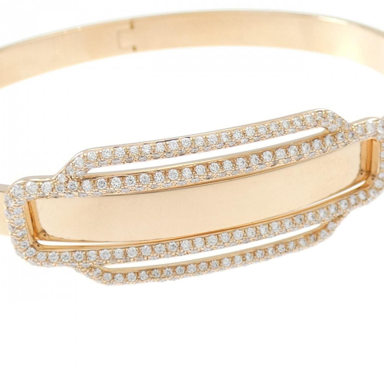 Hermes Diamond Bangle Bracelet — view 2