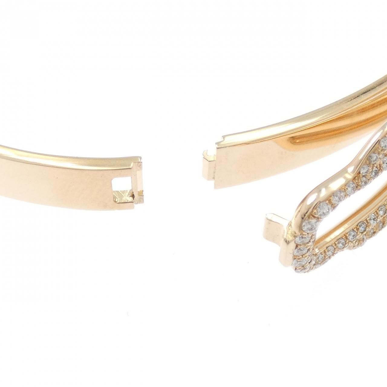 Hermes Diamond Bangle Bracelet — view 3