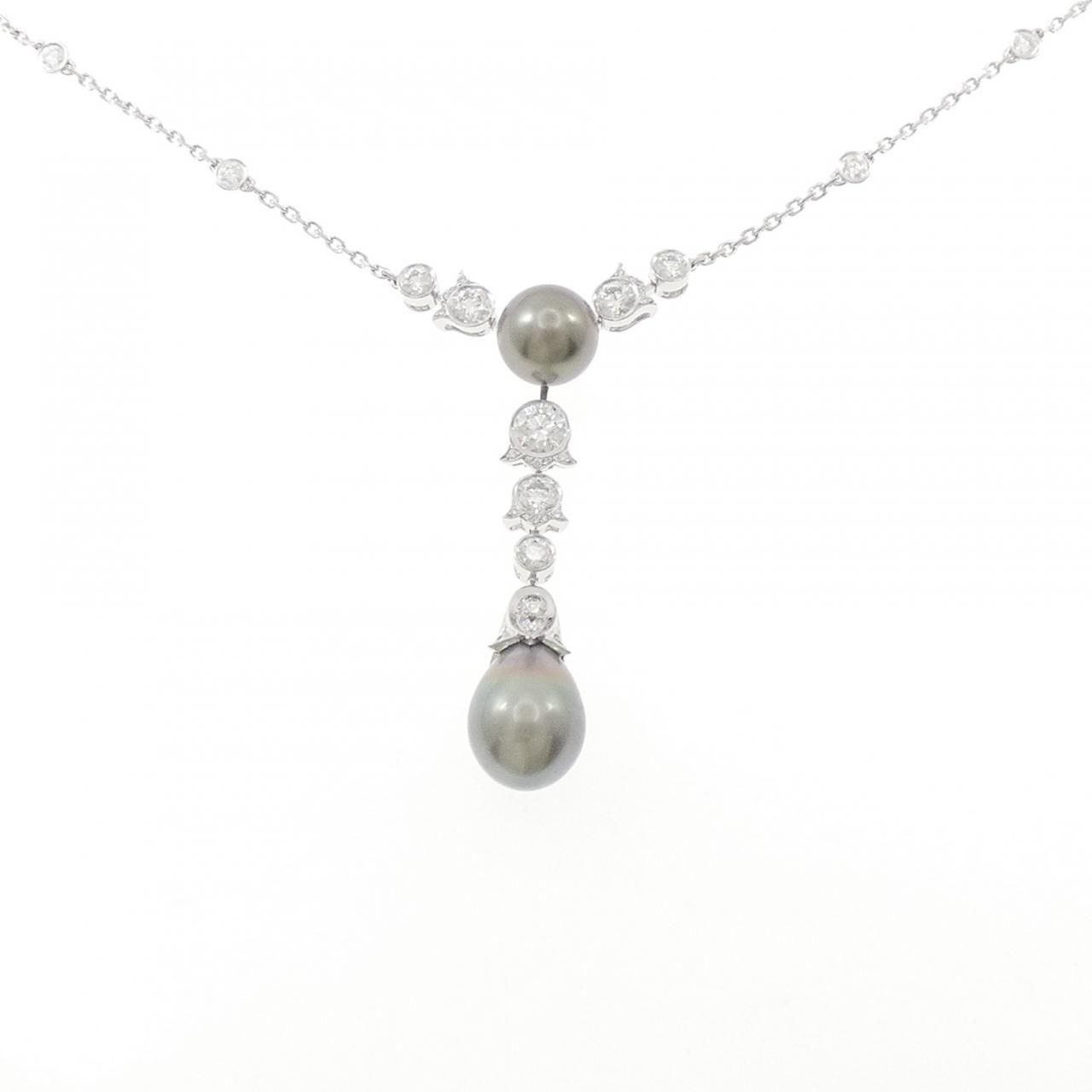 Cartier Drune Black Butterfly Pearl Necklace Ext