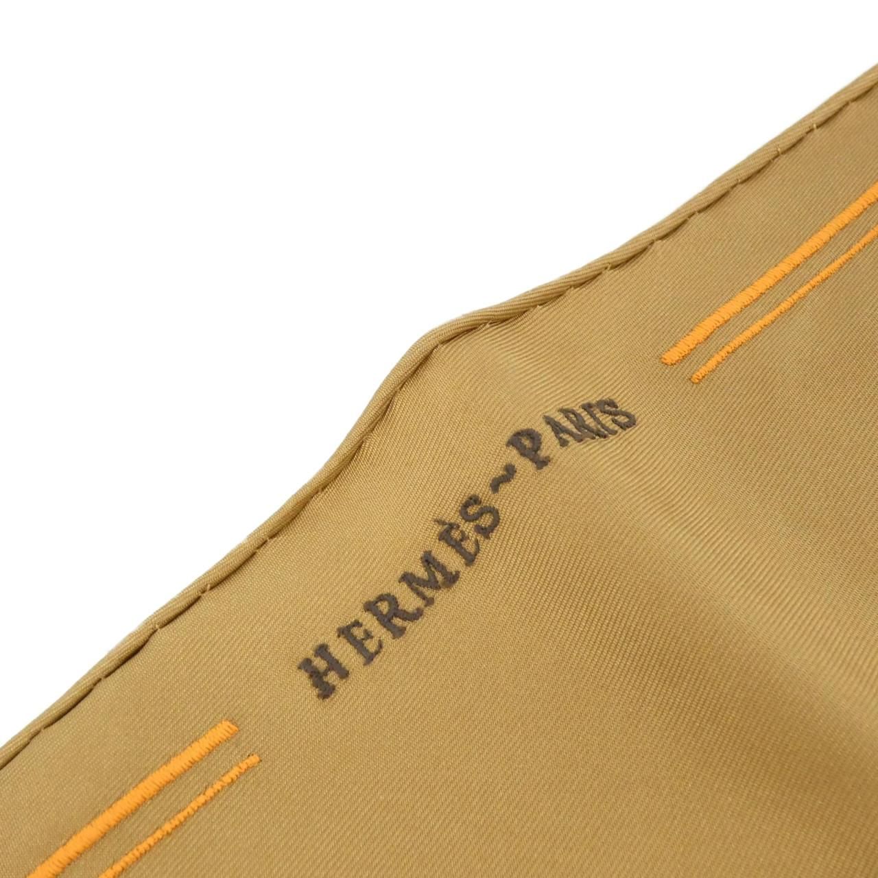 Hermes Liste AU Bloc Pointe Brode Scarf — view 4