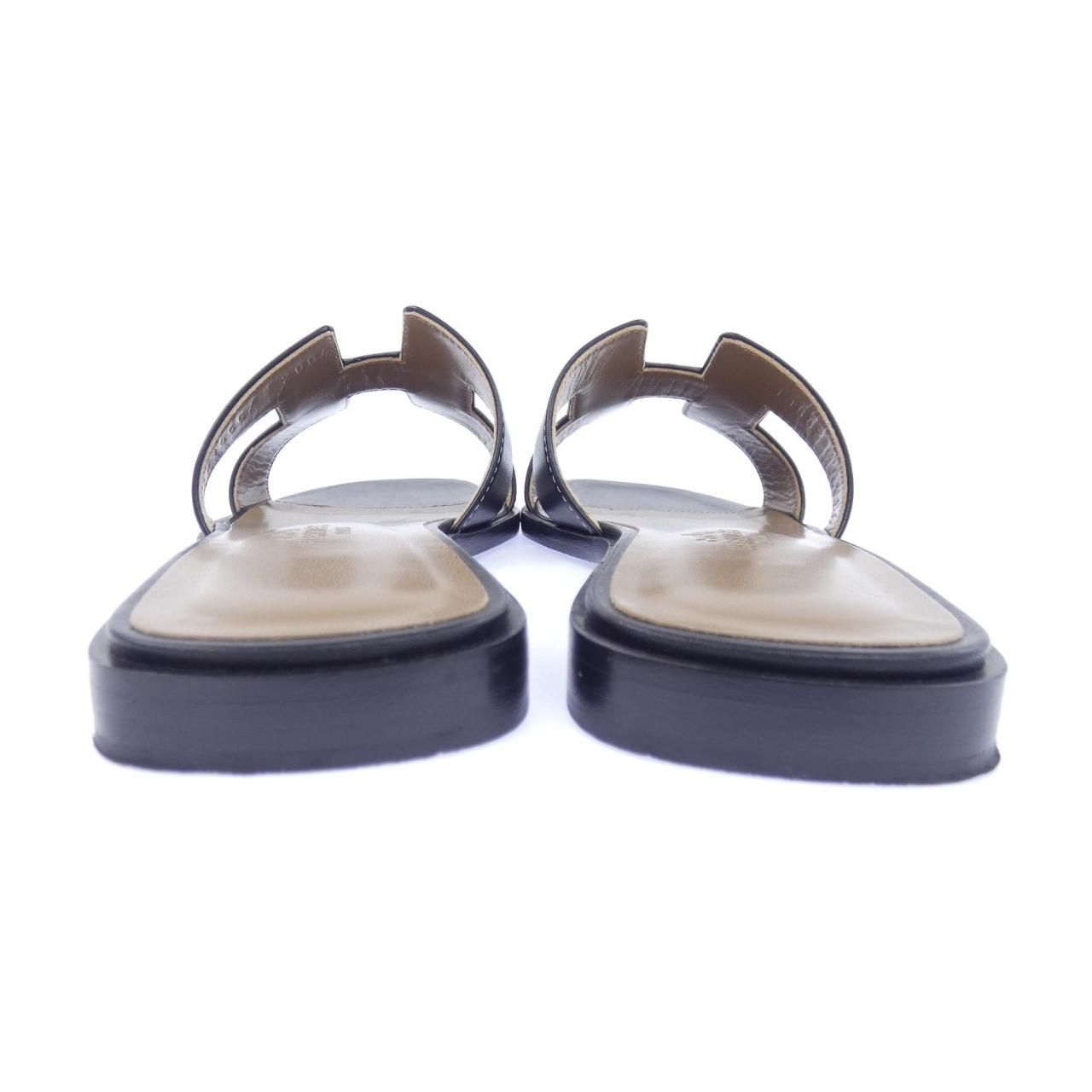 Hermes Oran Sandals Black — view 5