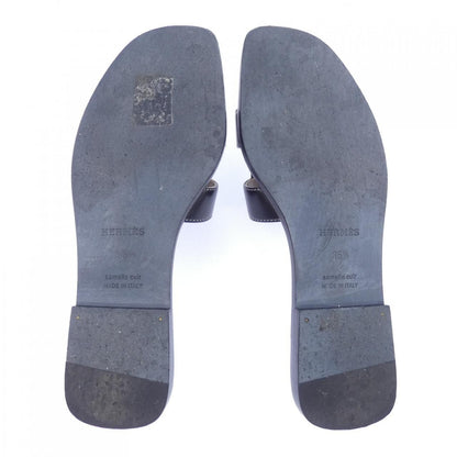 Hermes Oran Sandals Black — view 4