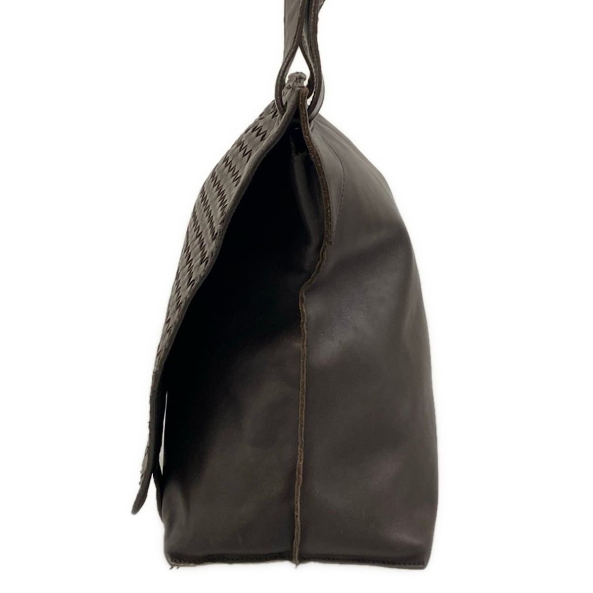 Bottega Veneta Shoulder Bag Intrecciato Dark Brown Leather — view 4