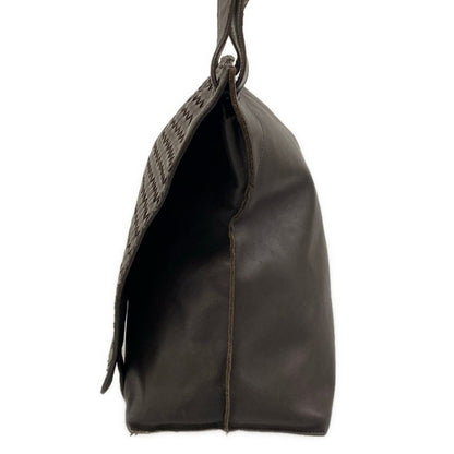 Bottega Veneta Shoulder Bag Intrecciato Dark Brown Leather — view 4