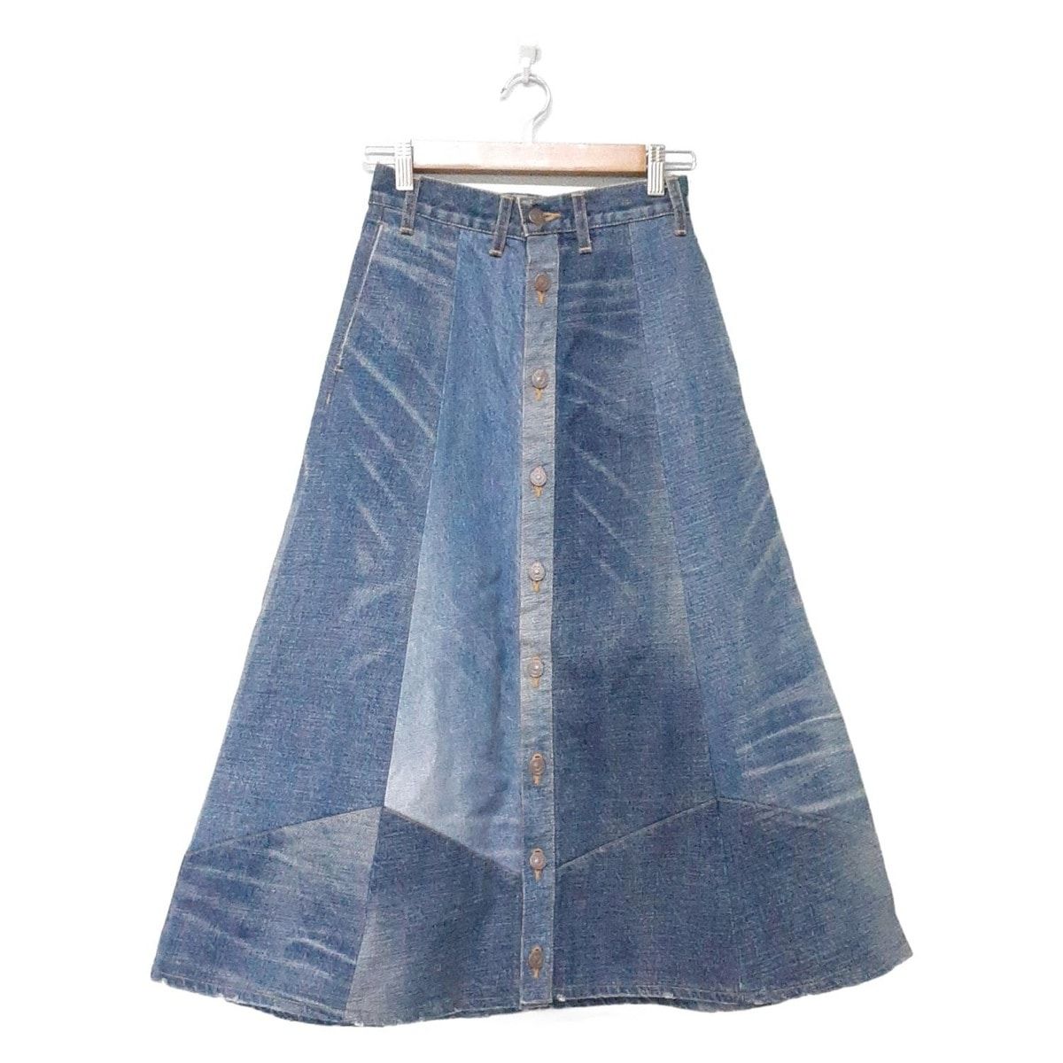 Celine Long Skirt 26 S Blue Denim