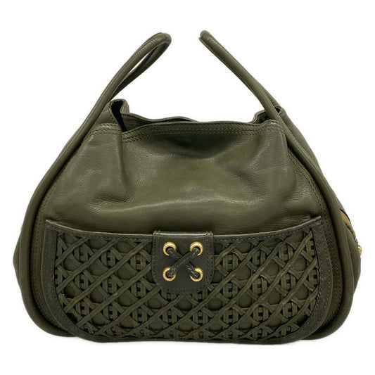 Dior Handbag Khaki Beige Leather