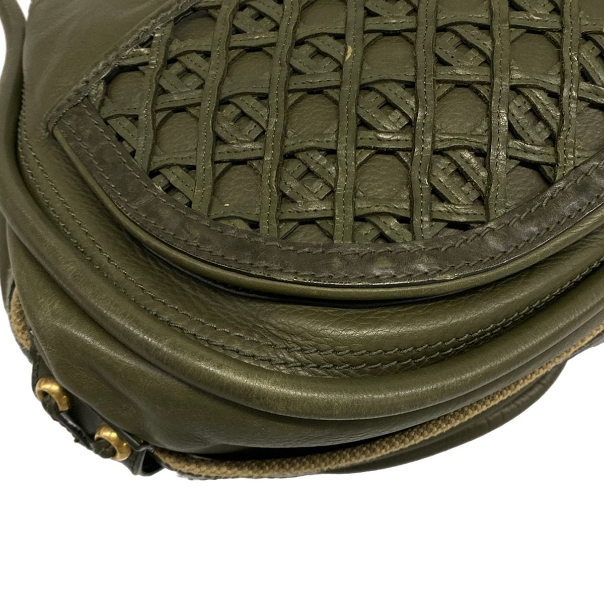 Dior Handbag Khaki Beige Leather — view 6