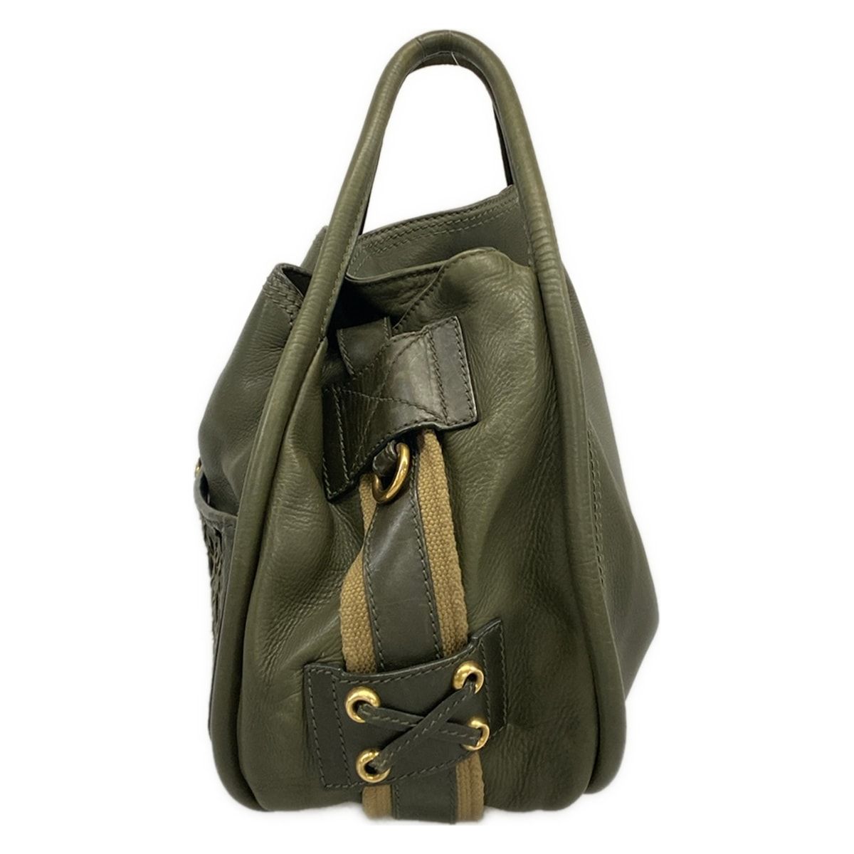 Dior Handbag Khaki Beige Leather — view 4