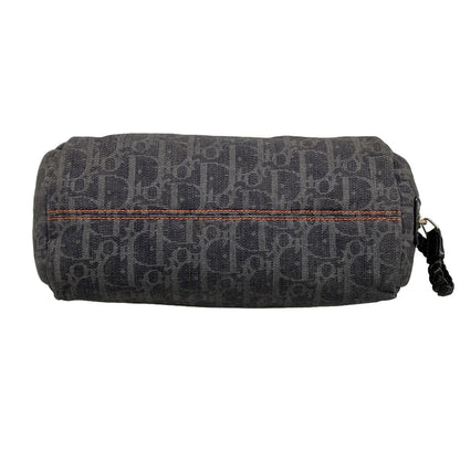 Dior Shoulder Bag Flight Trotter Dark Navy Orange Leather — view 5