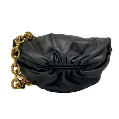 Bottega Veneta Shoulder Bag the Chain Pouch Black Leather