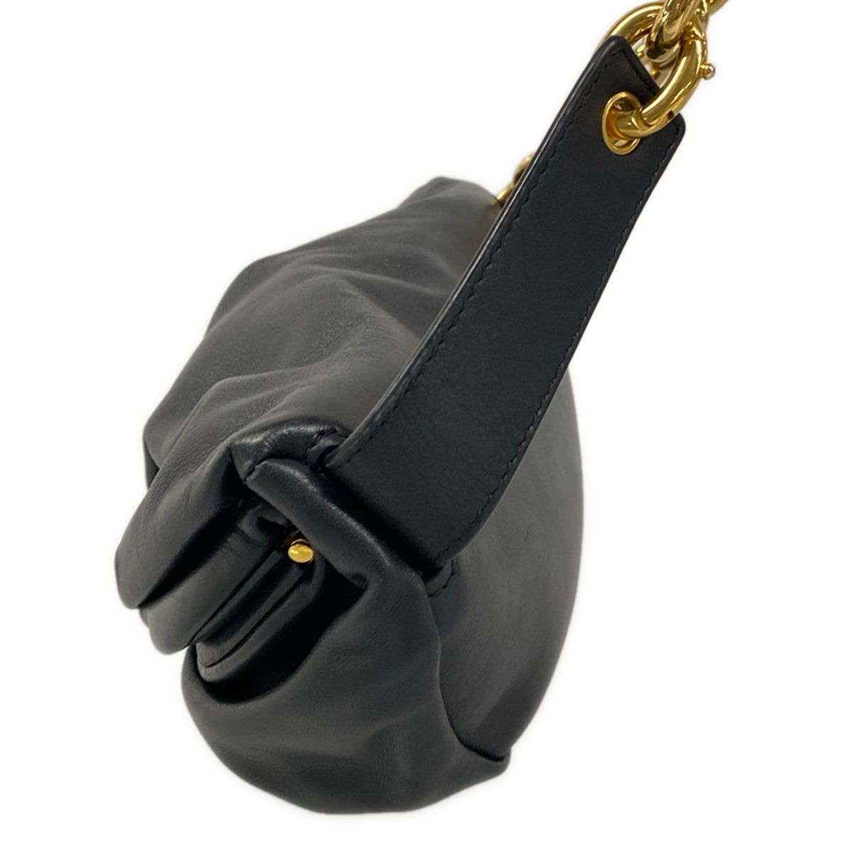 Bottega Veneta Shoulder Bag the Chain Pouch Black Leather — view 4