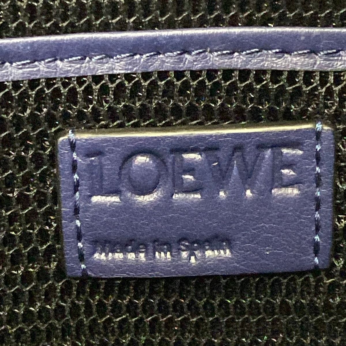 Loewe Shoulder Bag Puzzle Sling Navy Leather — view 8