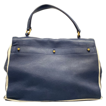 Saint Laurent Yves Handbag Muse to Dark Navy Ivory Leather — view 3