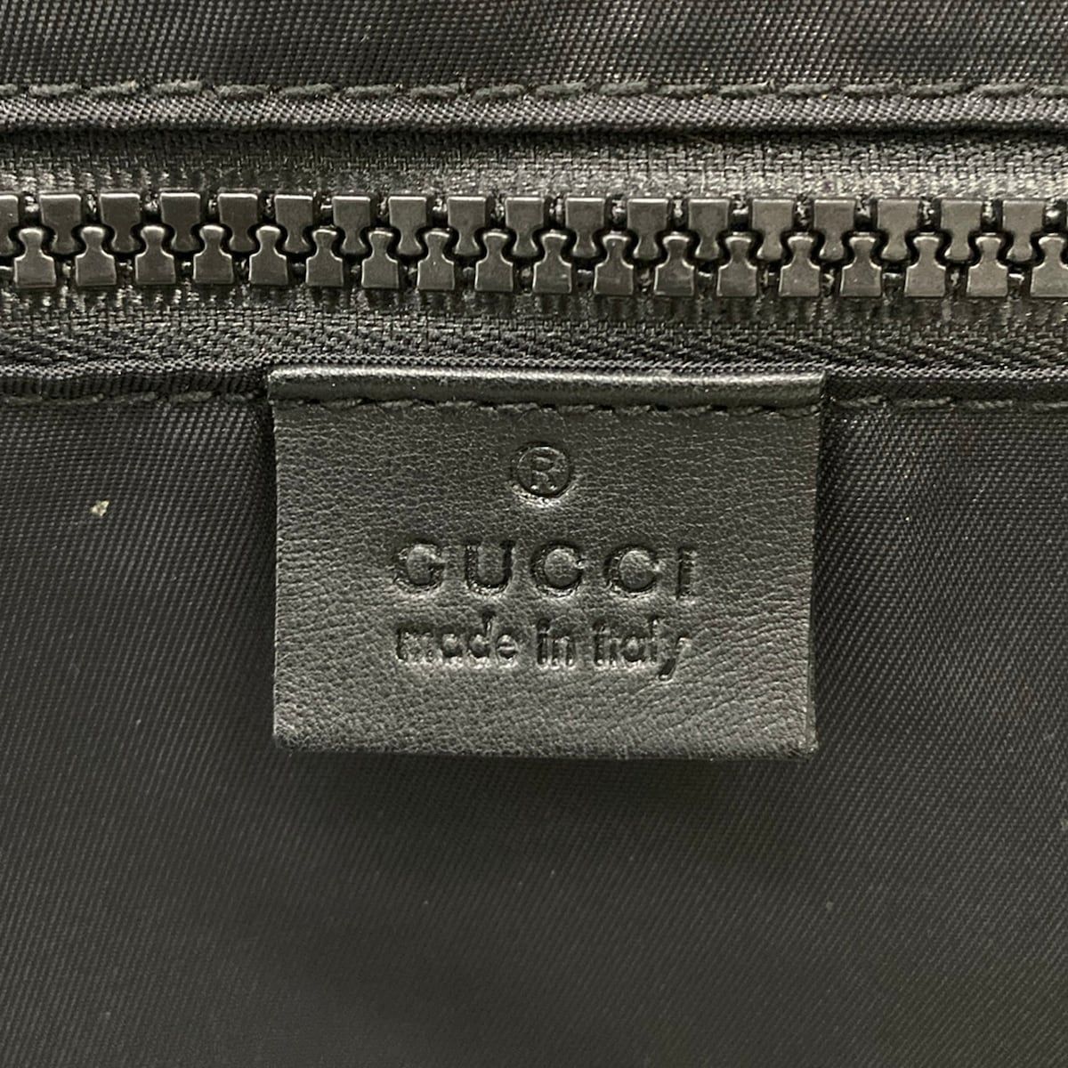 Gucci Travel Bag GG Supreme Black Dark Gray Leather — view 9