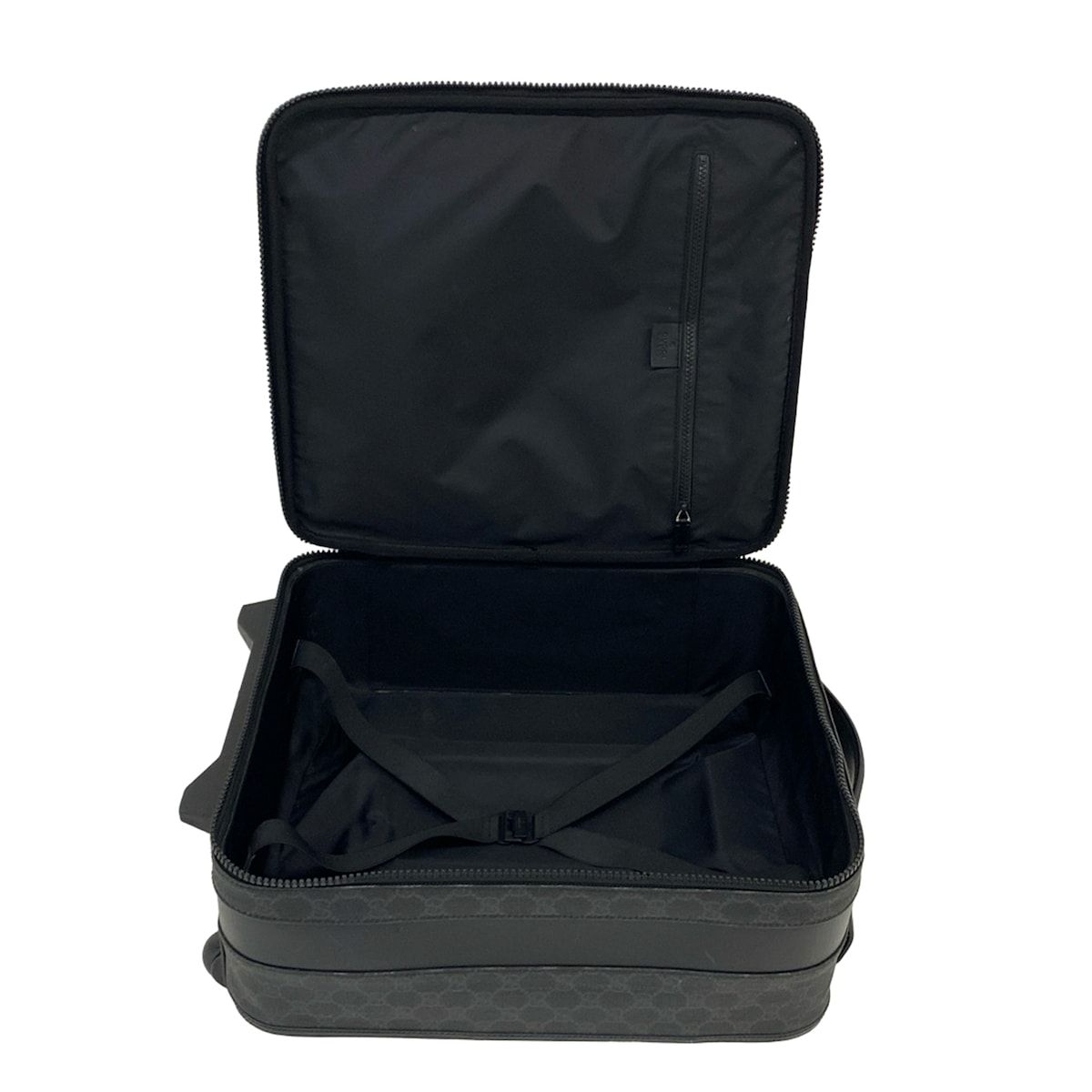 Gucci Travel Bag GG Supreme Black Dark Gray Leather — view 7