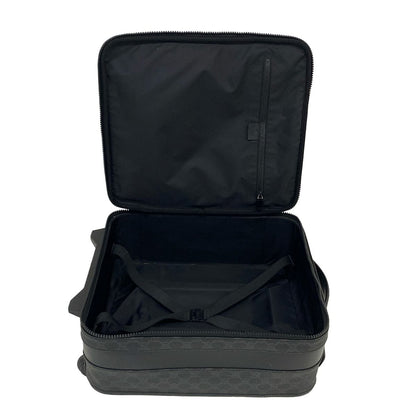 Gucci Travel Bag GG Supreme Black Dark Gray Leather — view 7
