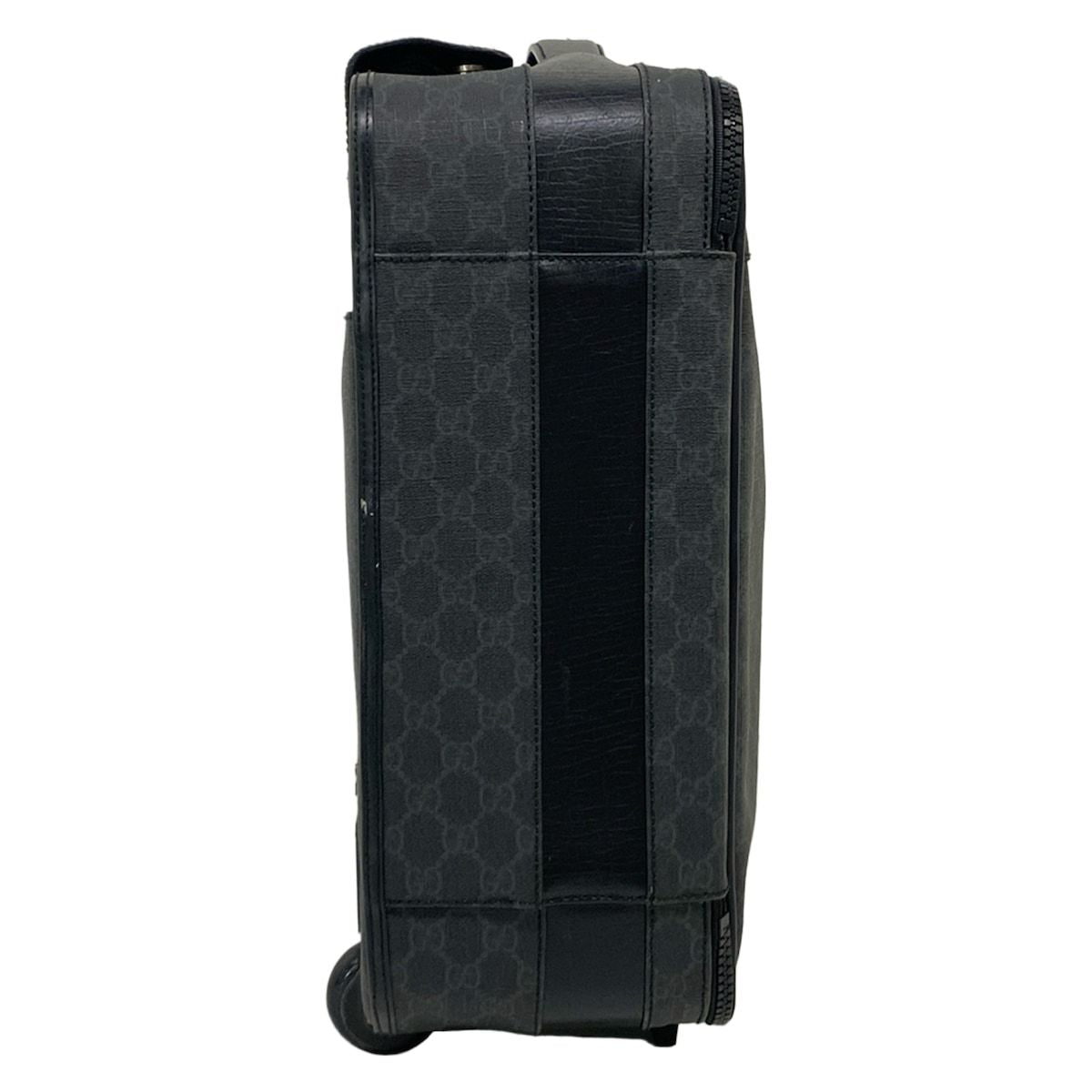 Gucci Travel Bag GG Supreme Black Dark Gray Leather — view 2