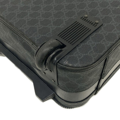 Gucci Travel Bag GG Supreme Black Dark Gray Leather — view 6