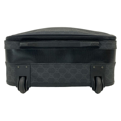 Gucci Travel Bag GG Supreme Black Dark Gray Leather — view 5
