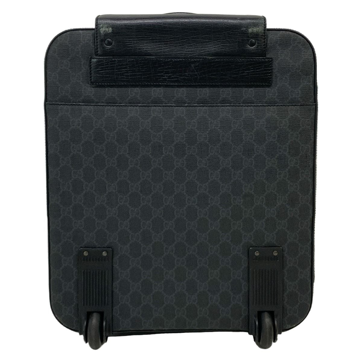 Gucci Travel Bag GG Supreme Black Dark Gray Leather — view 3