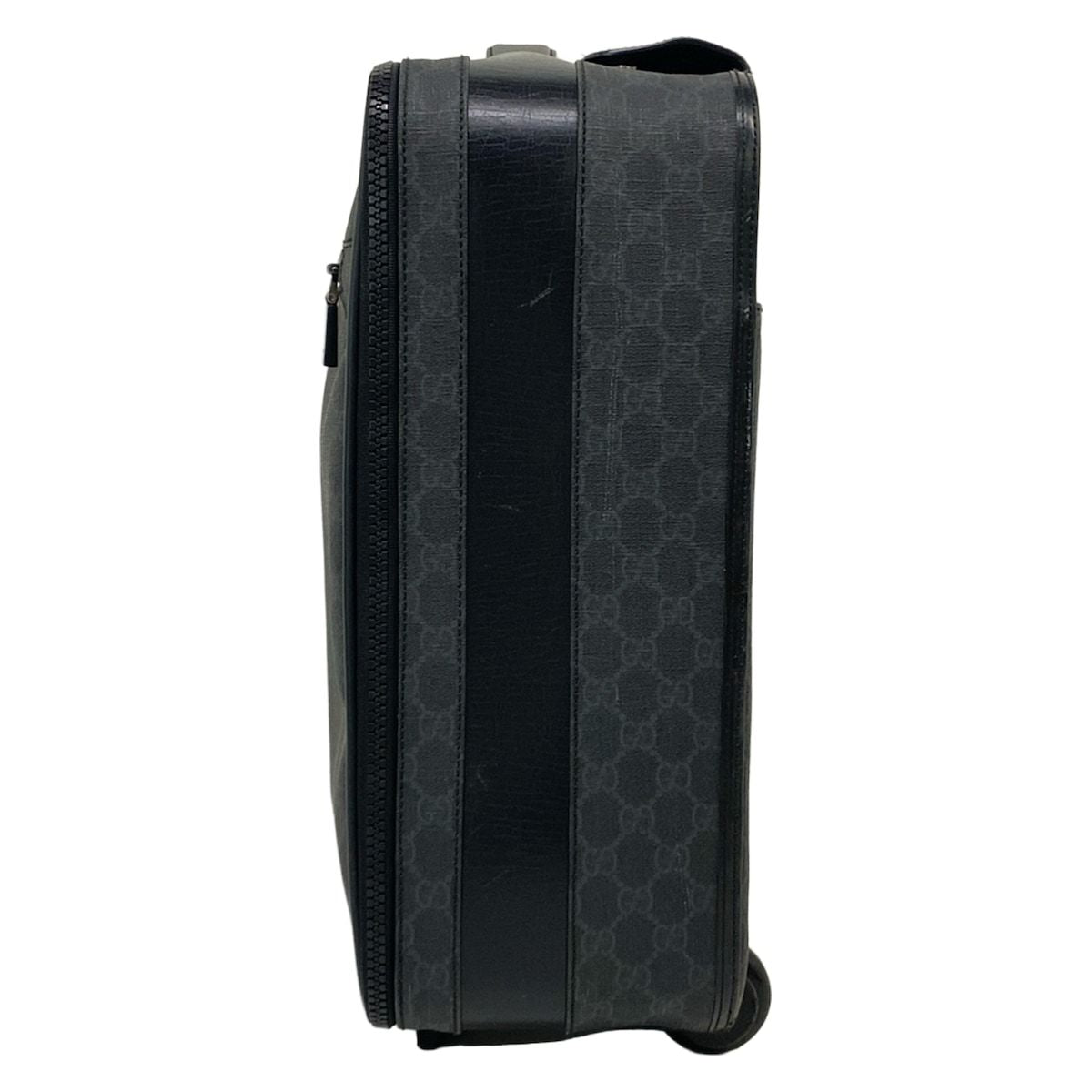Gucci Travel Bag GG Supreme Black Dark Gray Leather — view 4